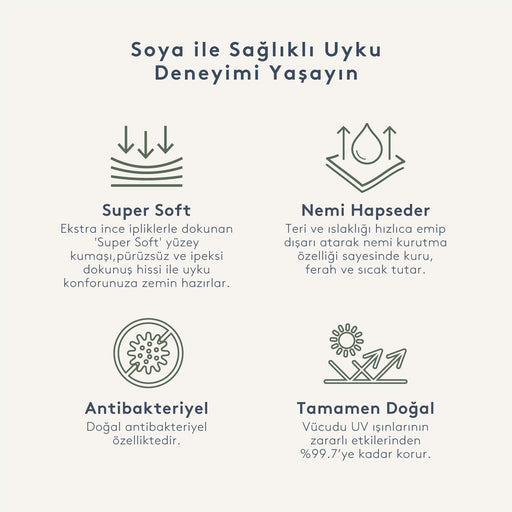 Soya Pıllowcase 50x70 Cm White