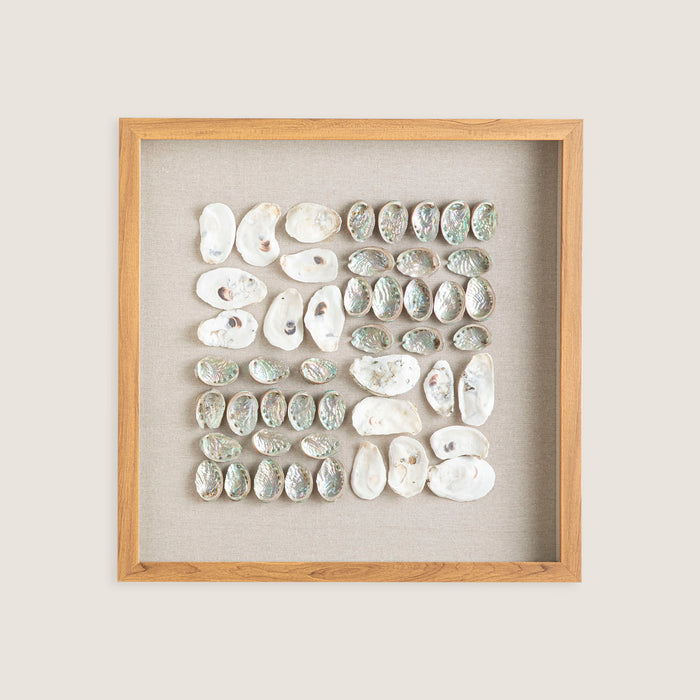 Pearl Shell Wall Decor 60x60 cm Natural