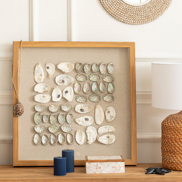 Pearl Shell Wall Decor 60x60 cm Natural