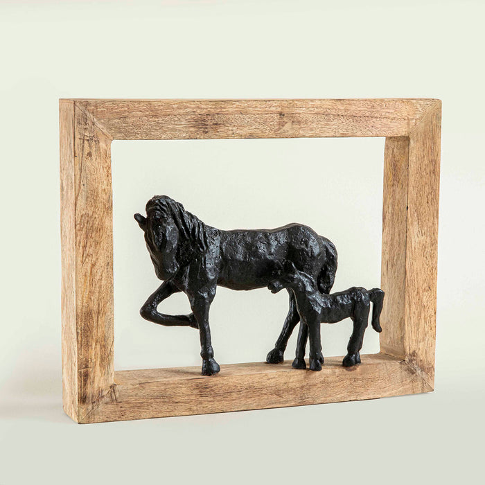 Horse Decorative Objet NATURAL/BLACK