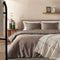 Ginko Duvet Set DBL Dark Beige