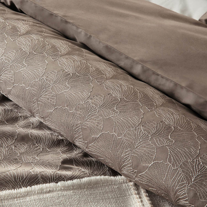 Ginko Duvet Set DBL Dark Beige