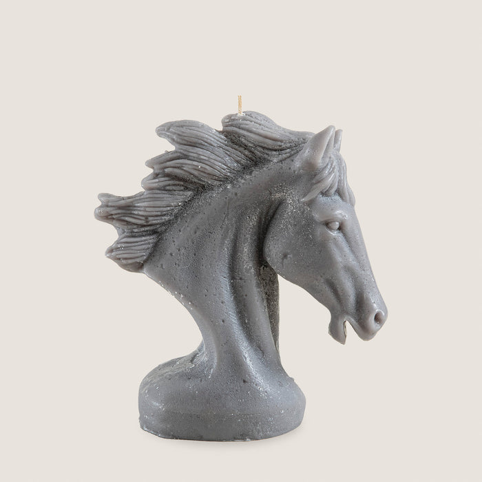 BOHO HORSE CANDLE GREY Grey