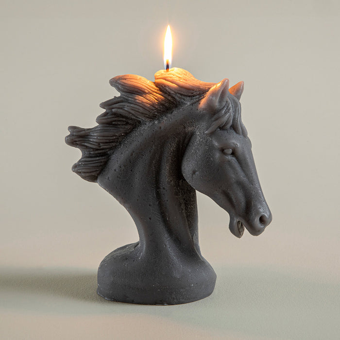 BOHO HORSE CANDLE GREY Grey