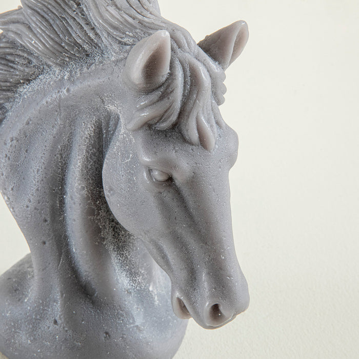 BOHO HORSE CANDLE GREY Grey