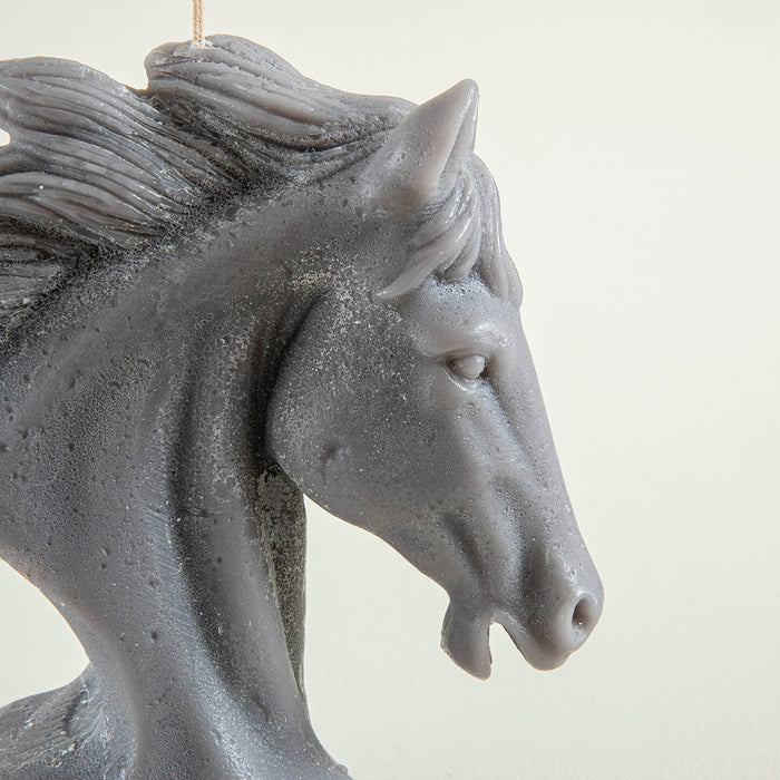 BOHO HORSE CANDLE GREY Grey