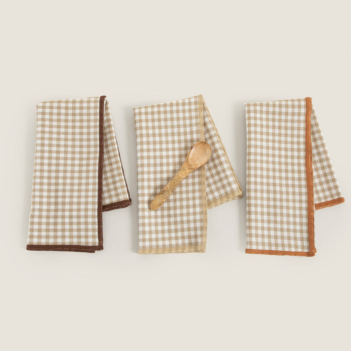 Carol 3-Pıece Napkın And Spoon Set Ecru-Beige