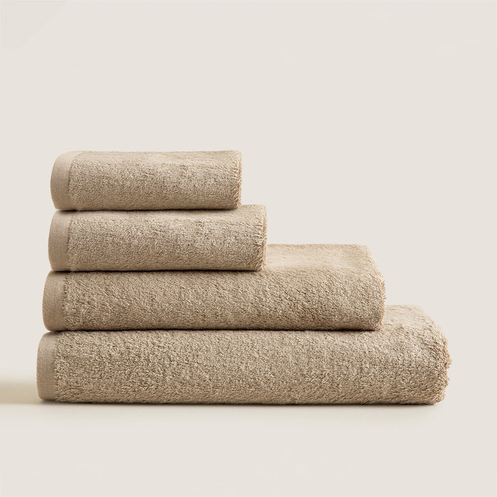 Solid Hand Towel 33x33 cm Dark Beige