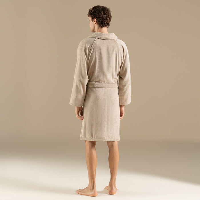 Solid Unisex Bathrobe Dark Beige