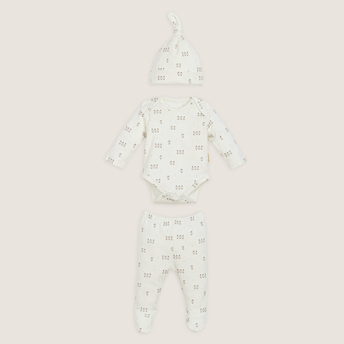 Happy Feet N.Born Set 3 Pcs Ecru