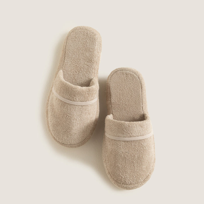 Solid Unisex Slippers Dark Beige