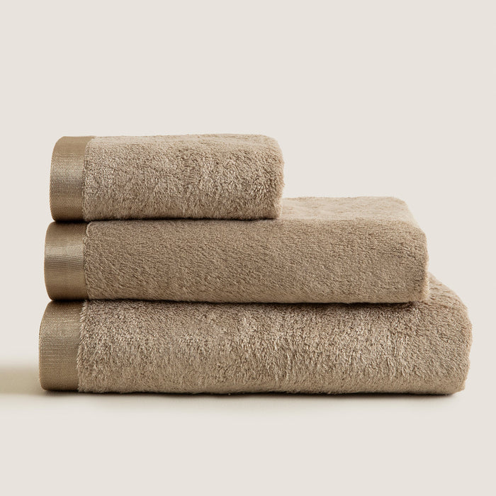 Floss Hand Towel 30x50 cm Dark Beige