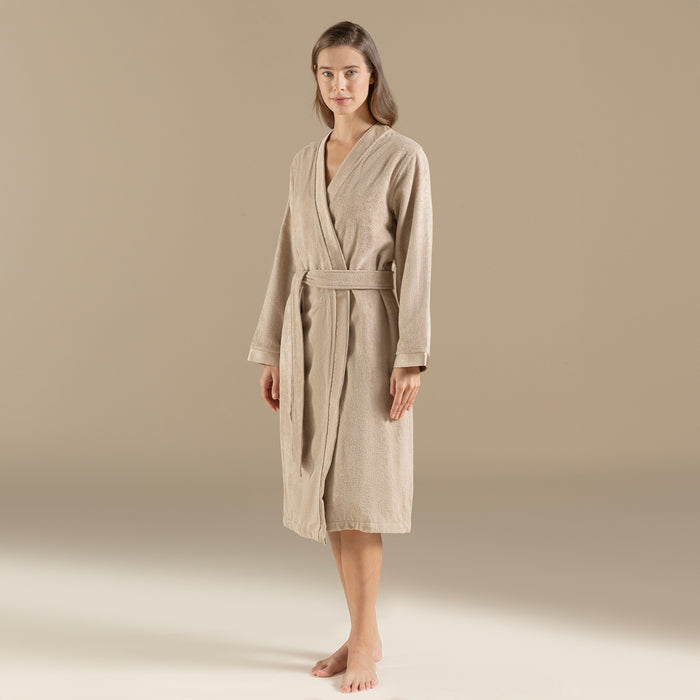 Floss Unisex Bathrobe Dark Beige