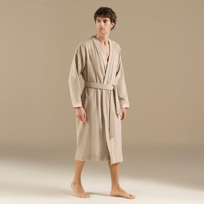 Floss Unisex Bathrobe Dark Beige