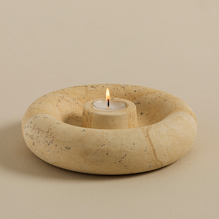 Terang Stone Candle Holder Natural