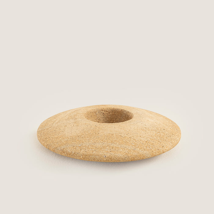 Zana Stone Candle Holder Natural