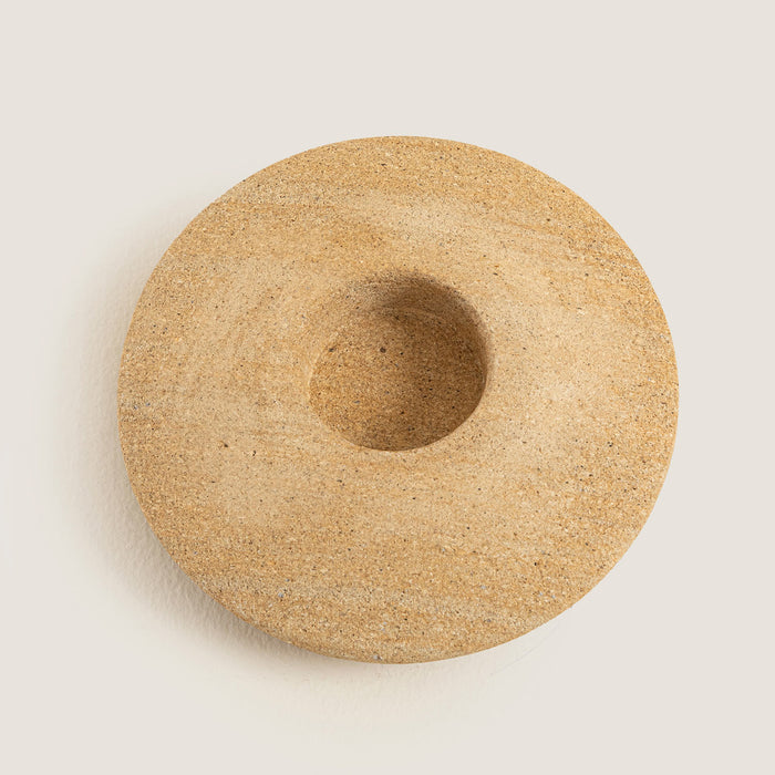 Zana Stone Candle Holder Natural