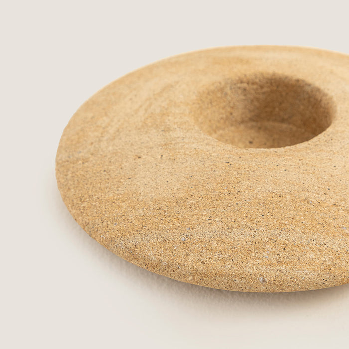 Zana Stone Candle Holder Natural