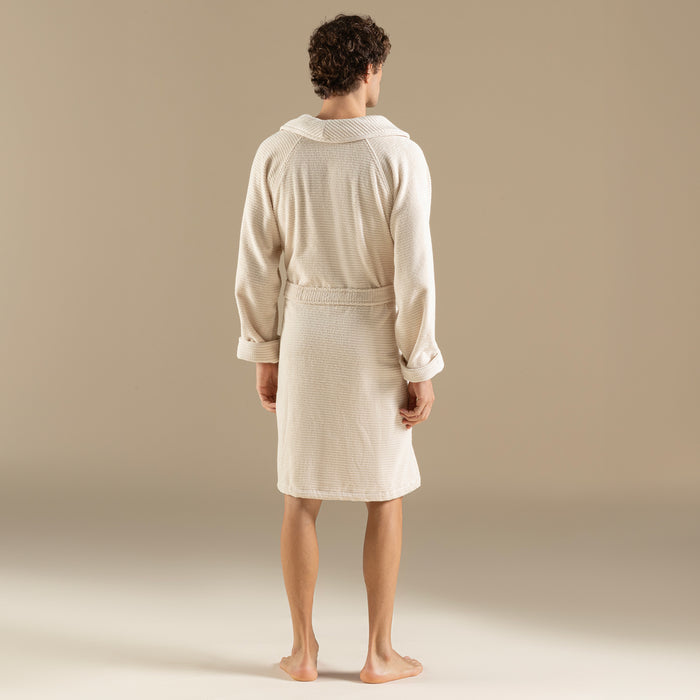 Eva Cotton Unısex Bathrobe Light Beige