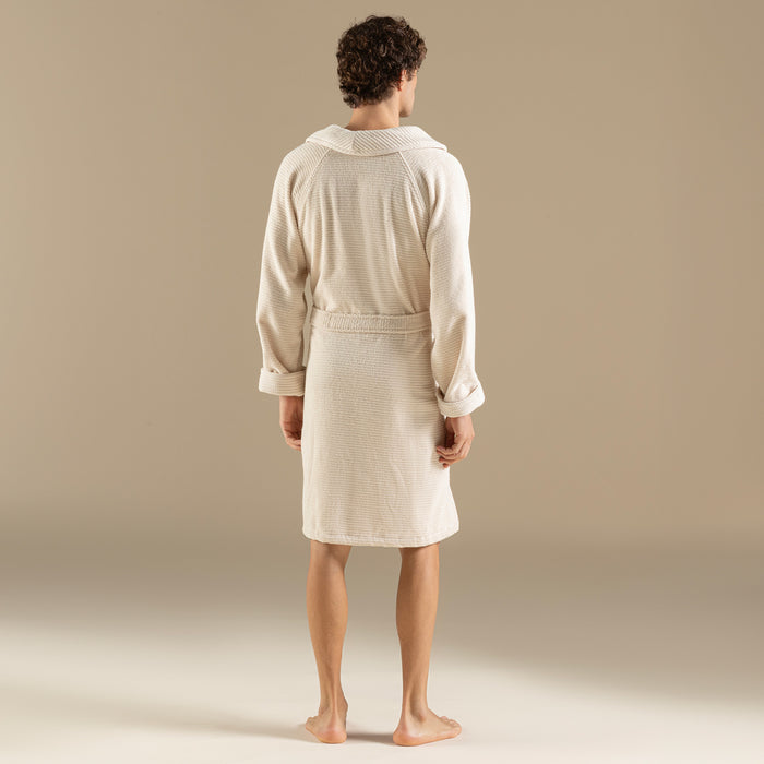 Eva Cotton Unısex Bathrobe Light Beige