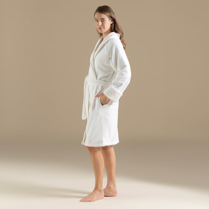 Eva Cotton Unısex Bathrobe White