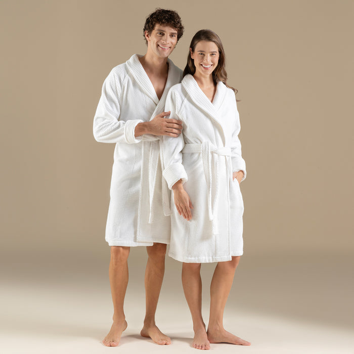 Eva Cotton Unısex Bathrobe White