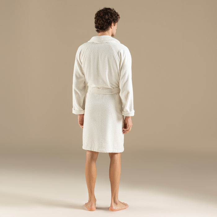 Eva Cotton Unısex Bathrobe Ecru