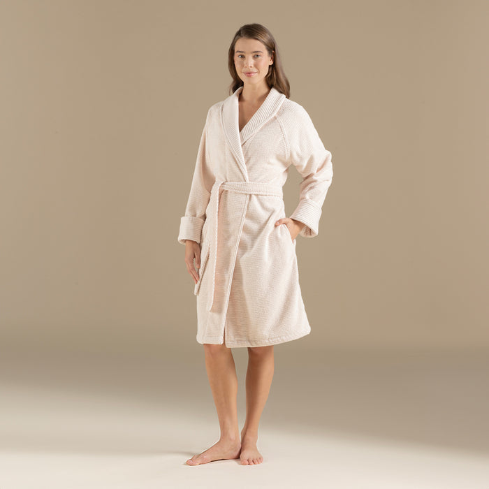 Eva Cotton Unısex Bathrobe Powder