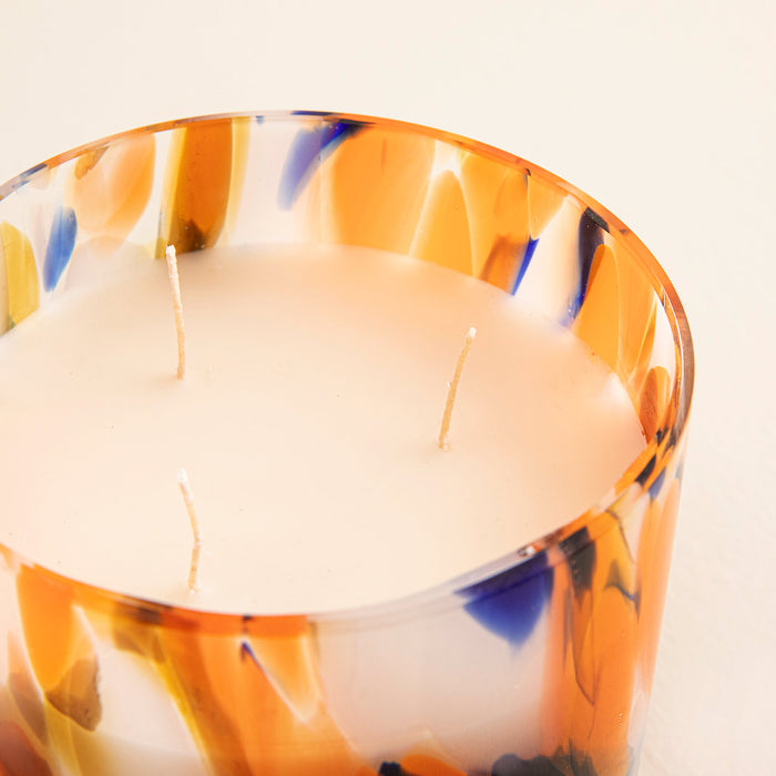 Boho Tropic Murano Glass Candle Cream