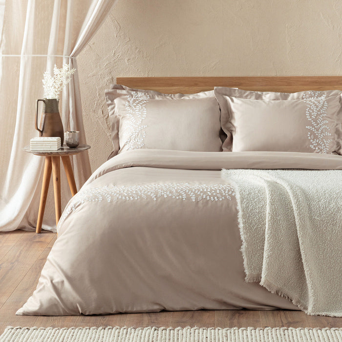 Rayel Duvet Cover Set Kng Beige