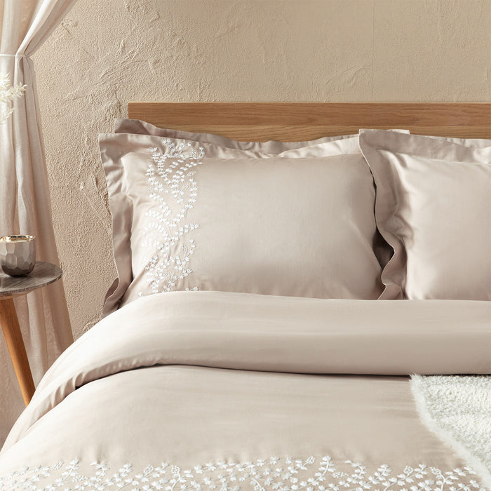 Rayel Duvet Cover Set Kng Beige