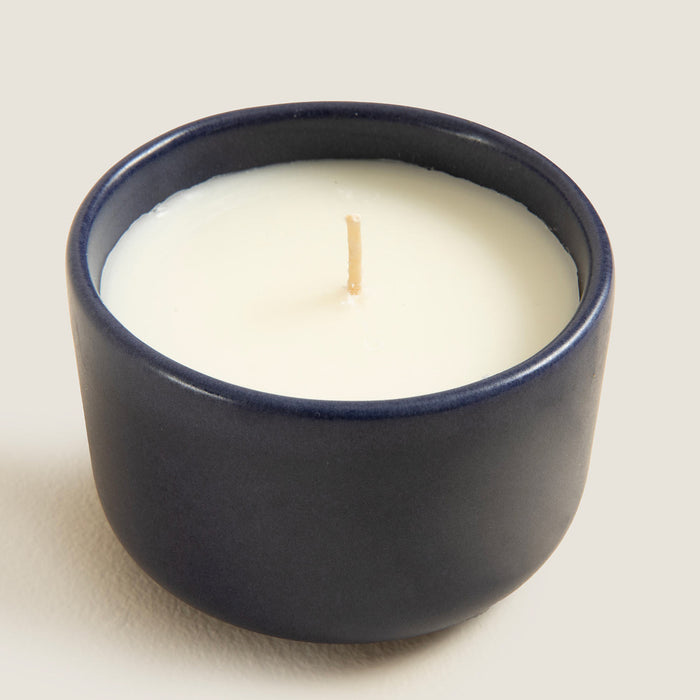 Boho Coastal Handmade Bowl Candle Navy Blue