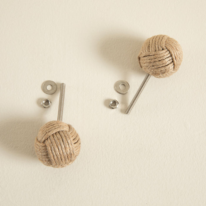 Woven Knob Brown Brown