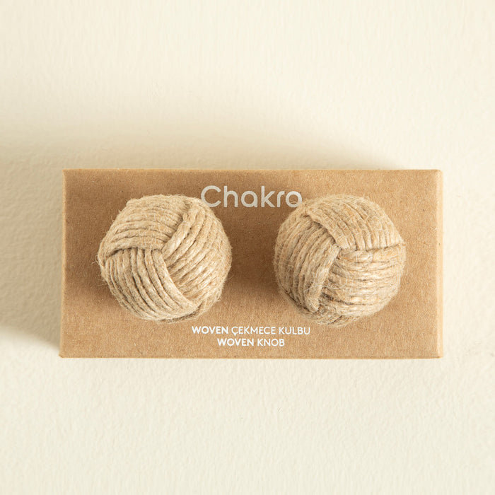 Woven Knob Brown Brown