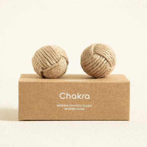 Woven Knob Brown Brown