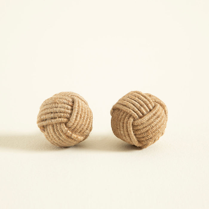 Woven Knob Light Brown Brown