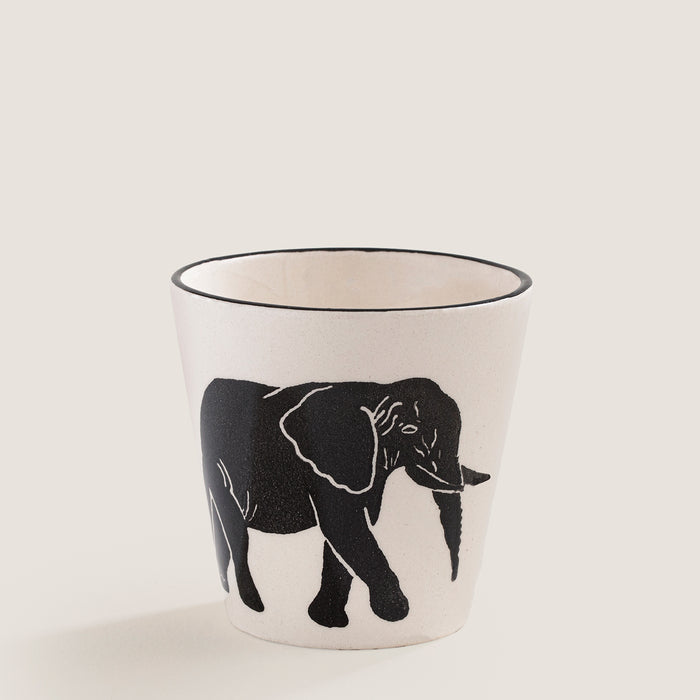 Sisam Elephant 2 Kulpsuz Kupa BLACK/WHITE