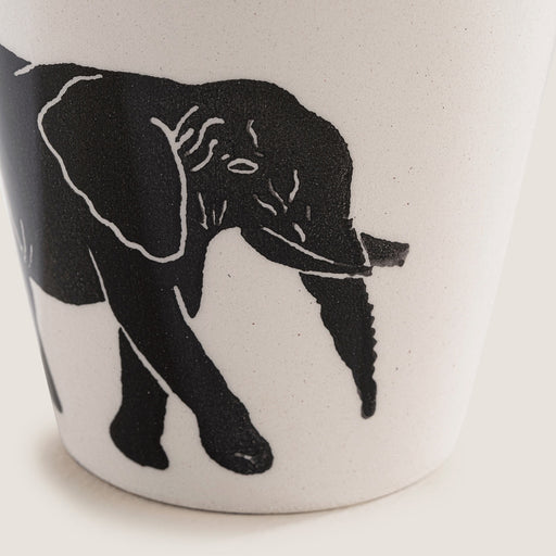 Sisam Elephant 2 Kulpsuz Kupa BLACK/WHITE