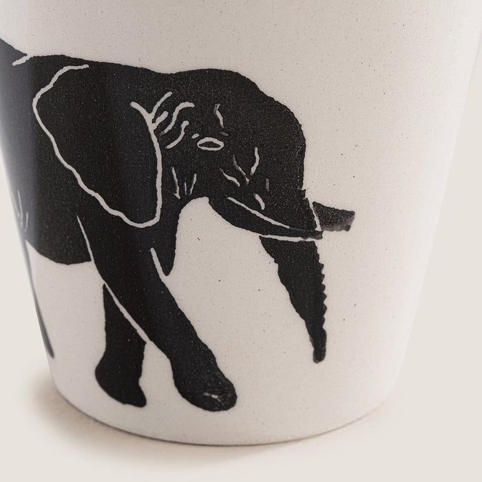Sisam Elephant 2 Kulpsuz Kupa BLACK/WHITE