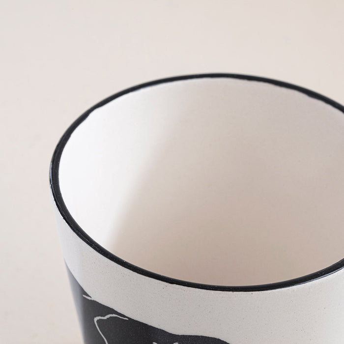 Sisam Elephant 2 Kulpsuz Kupa BLACK/WHITE