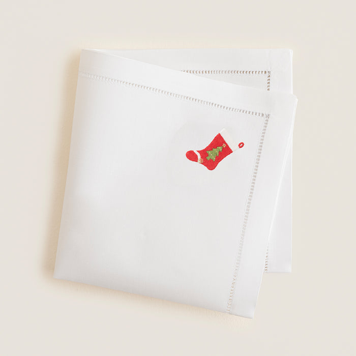 Volanye Emroıdered Napkın 40x40 Cm White