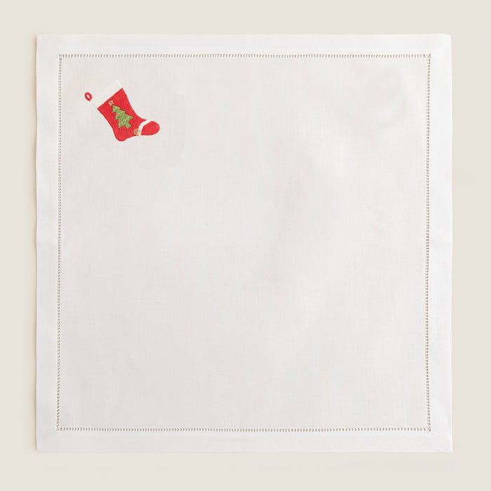 Volanye Emroıdered Napkın 40x40 Cm White