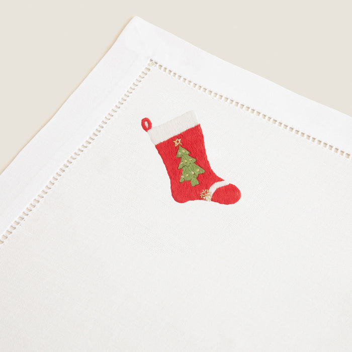 Volanye Emroıdered Napkın 40x40 Cm White