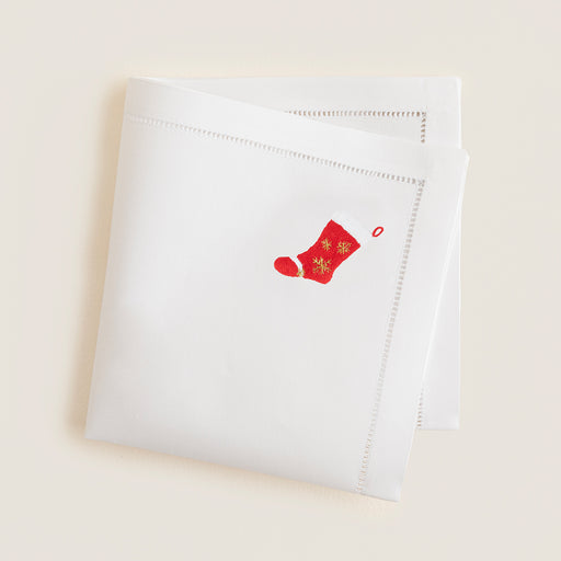 Vıtalıa  Emroıdered Napkın 40x40 Cm White