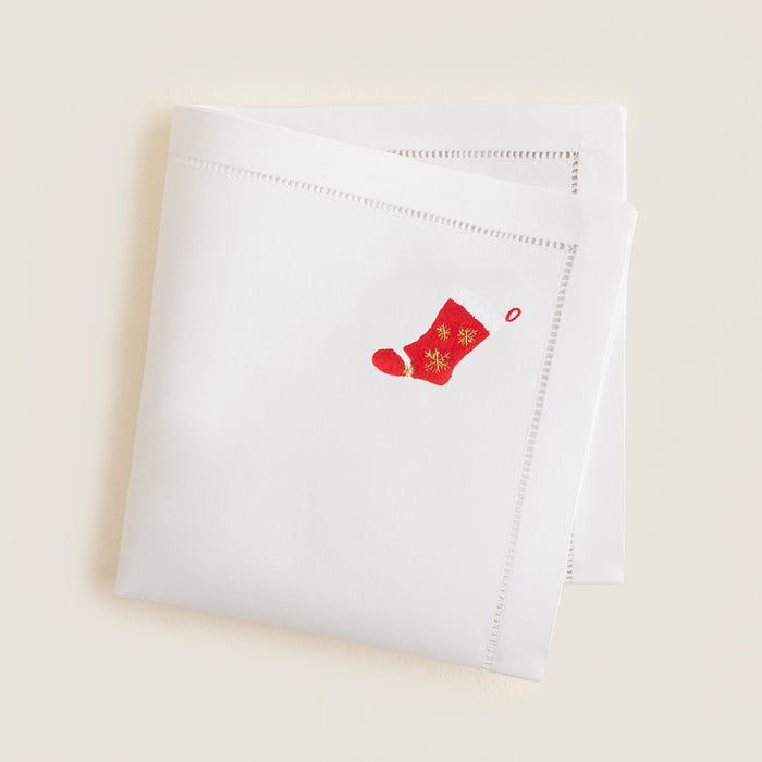 Vıtalıa  Emroıdered Napkın 40x40 Cm White