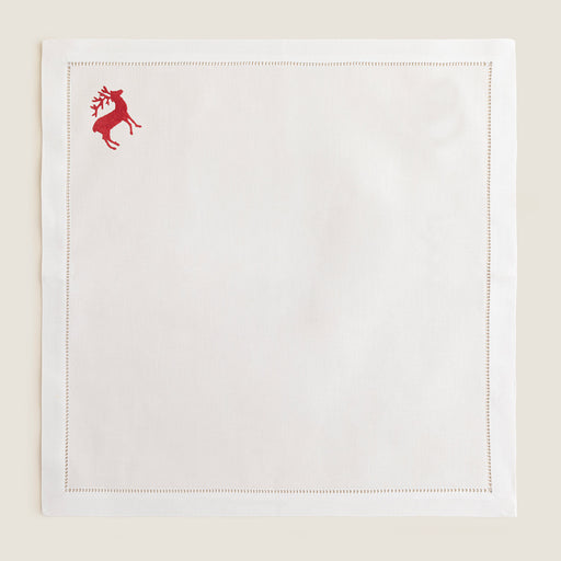 Galetto Emroıdered Napkın 40x40 Cm White