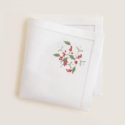 Coquna Emroıdered Napkın 40x40 Cm White