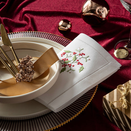 Coquna Emroıdered Napkın 40x40 Cm White