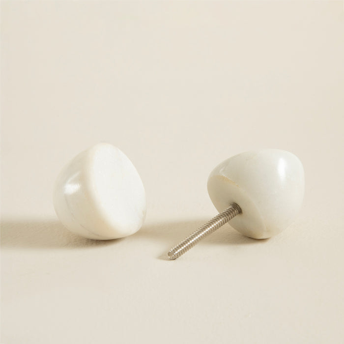 Snow Marb Knob White