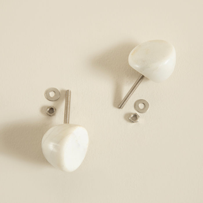 Snow Marb Knob White
